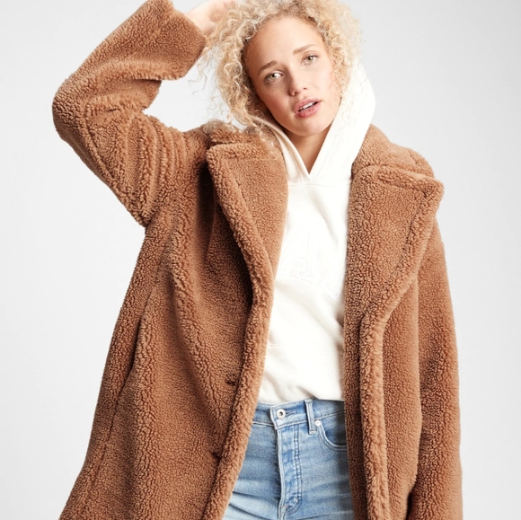 Brown Sherpa Teddy Bear Coat 
